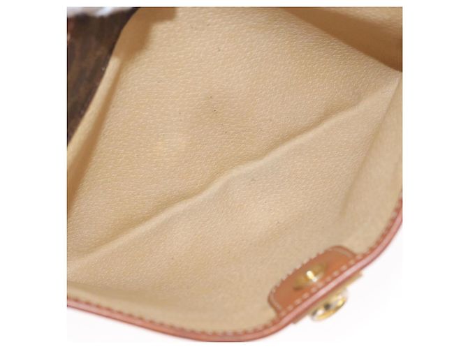 Céline Clutch in tela Macadam CELINE in pelle PVC marrone oro Auth 176026 D'oro - vista 17