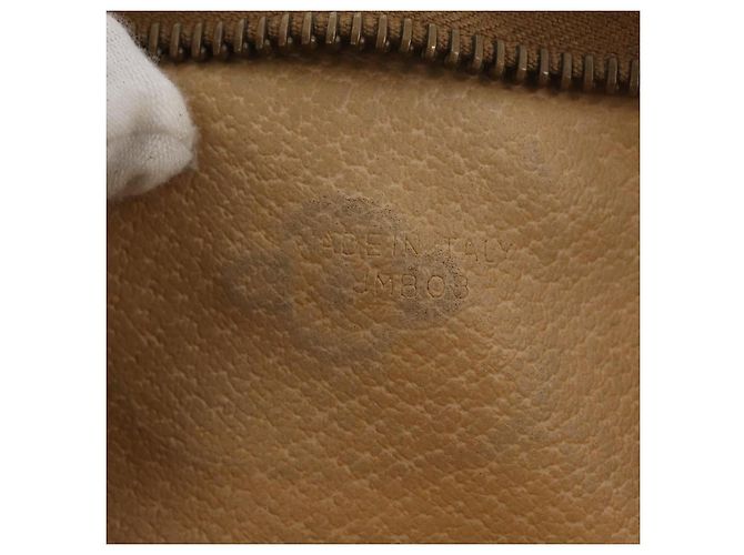 Céline Clutch in tela Macadam CELINE in pelle PVC marrone oro Auth 176026 D'oro - vista 18
