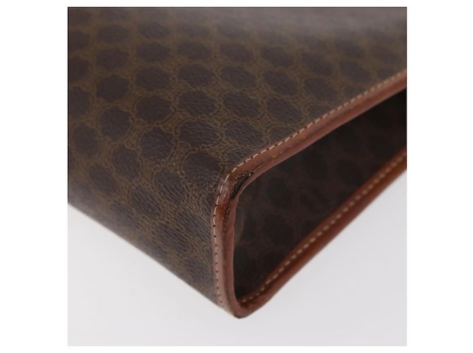 Céline Clutch in tela Macadam CELINE in pelle PVC marrone oro Auth 176026 D'oro - vista 9