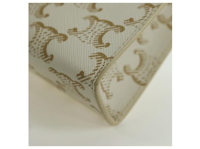 Céline Charm per borsa in tela Macadam Micro Vertical CELINE PVC Bianco Oro Auth 175660M D'oro - vista 12