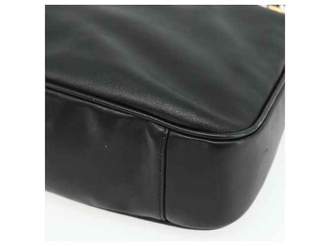 Borsa a Spalla in Pelle Gucci Bamboo 2way Nera Oro Auth 175954 Nero D'oro - vista 12