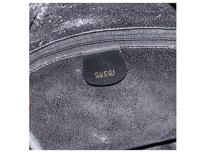 Borsa a Spalla in Pelle Gucci Bamboo 2way Nera Oro Auth 175954 Nero D'oro - vista 16
