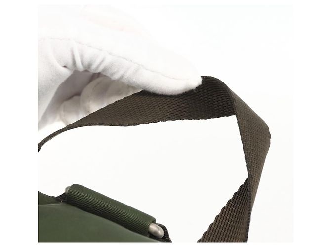 Zaino PRADA in nylon verde Auth 174836 - vista 14