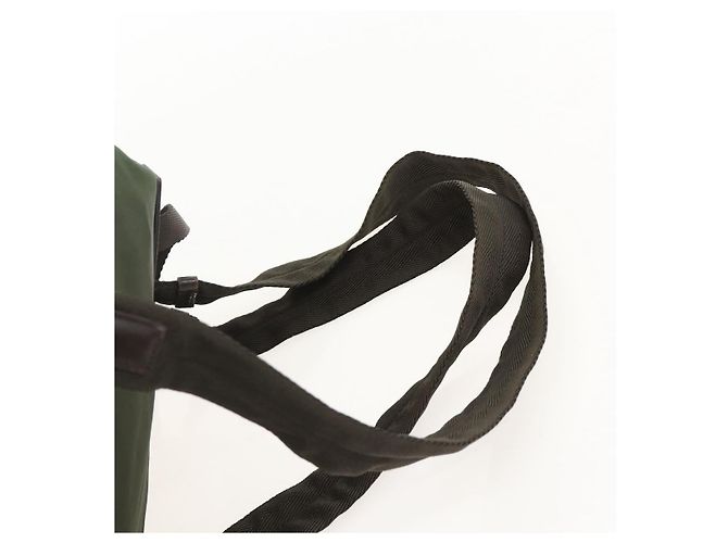 Zaino PRADA in nylon verde Auth 174836 - vista 15