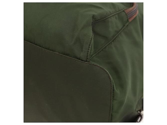 Zaino PRADA in nylon verde Auth 174836 - vista 16