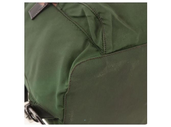 Zaino PRADA in nylon verde Auth 174836 - vista 17