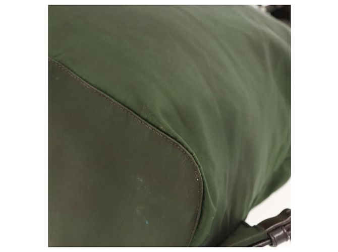 Zaino PRADA in nylon verde Auth 174836 - vista 18