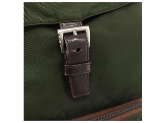 Zaino PRADA in nylon verde Auth 174836 - vista 20