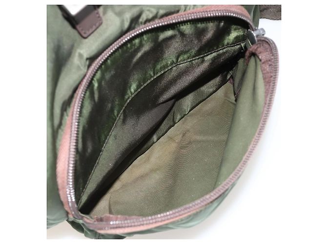 Zaino PRADA in nylon verde Auth 174836 - vista 27