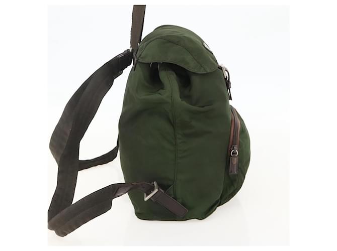 Zaino PRADA in nylon verde Auth 174836 - vista 3