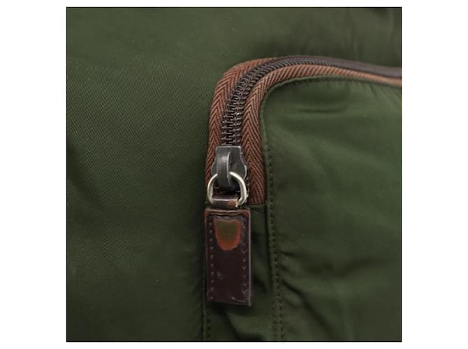 Zaino PRADA in nylon verde Auth 174836 - vista 9