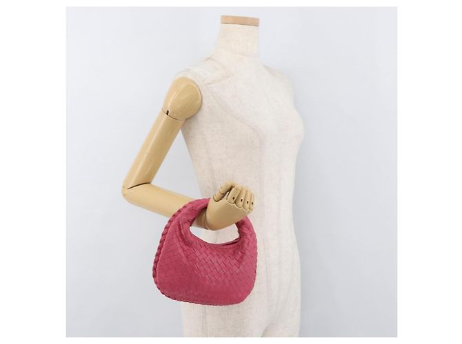 Pochette in pelle Intrecciato Bottega Veneta Rosa 189227 Auth 176060V - vista 21