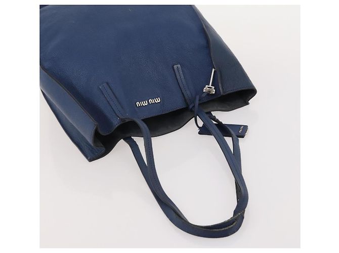 Borsa a Spalla Miu Miu in Pelle 4 Set Blu Rosa Beige Auth 174955 - vista 11