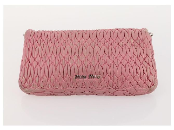 Borsa a Spalla Miu Miu in Pelle 4 Set Blu Rosa Beige Auth 174955 - vista 15