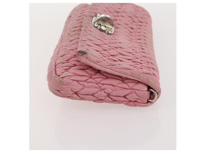 Borsa a Spalla Miu Miu in Pelle 4 Set Blu Rosa Beige Auth 174955 - vista 16