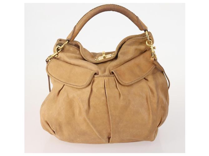 Borsa a Spalla Miu Miu in Pelle 4 Set Blu Rosa Beige Auth 174955 - vista 2