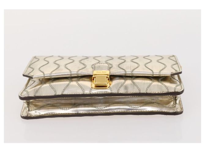 Borsa a Spalla Miu Miu in Pelle 4 Set Blu Rosa Beige Auth 174955 - vista 24