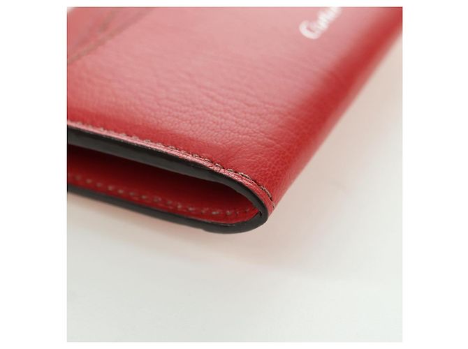 Cartier Estuche para tarjetas de cuero burdeos Auth am11308V - vista 10