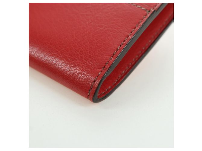 Cartier Estuche para tarjetas de cuero burdeos Auth am11308V - vista 11