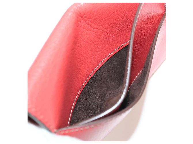 Cartier Estuche para tarjetas de cuero burdeos Auth am11308V - vista 18