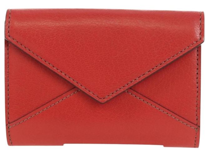 Cartier Estuche para tarjetas de cuero burdeos Auth am11308V - vista 2