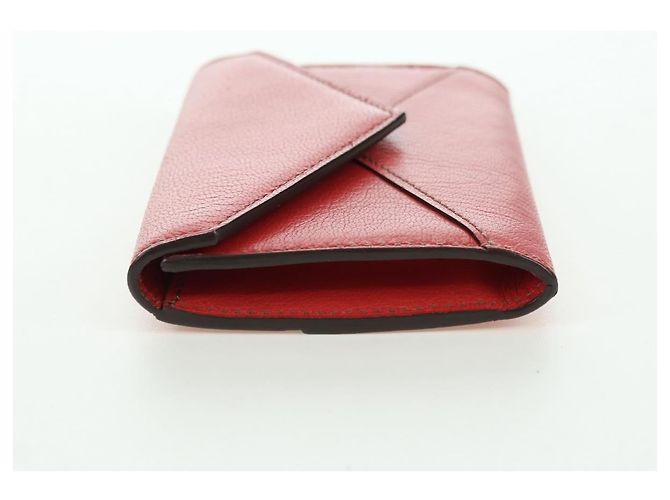 Cartier Estuche para tarjetas de cuero burdeos Auth am11308V - vista 4