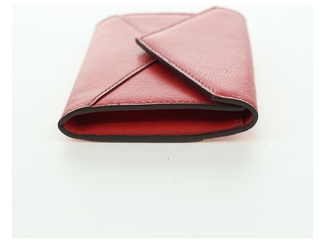Cartier Estuche para tarjetas de cuero burdeos Auth am11308V - vista 5