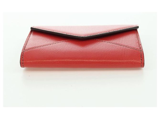 Cartier Estuche para tarjetas de cuero burdeos Auth am11308V - vista 7