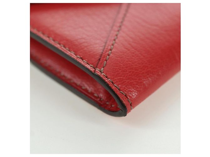 Cartier Estuche para tarjetas de cuero burdeos Auth am11308V - vista 8