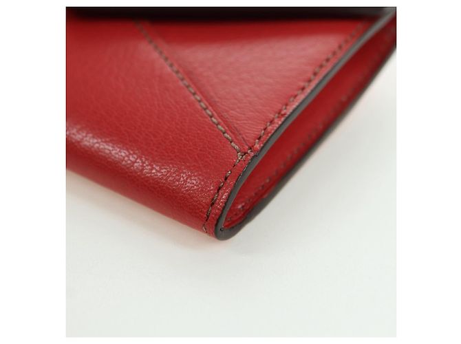 Cartier Estuche para tarjetas de cuero burdeos Auth am11308V - vista 9