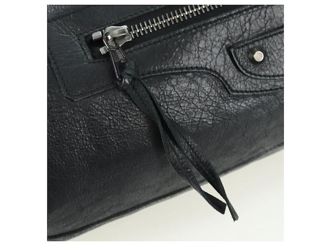 BALENCIAGA Borsa a Mano Polo Classica in Pelle Nera 248408 Auth yk20201SAM Nero - vista 14