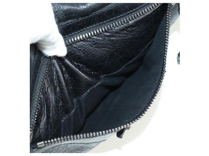 BALENCIAGA Borsa a Mano Polo Classica in Pelle Nera 248408 Auth yk20201SAM Nero - vista 15