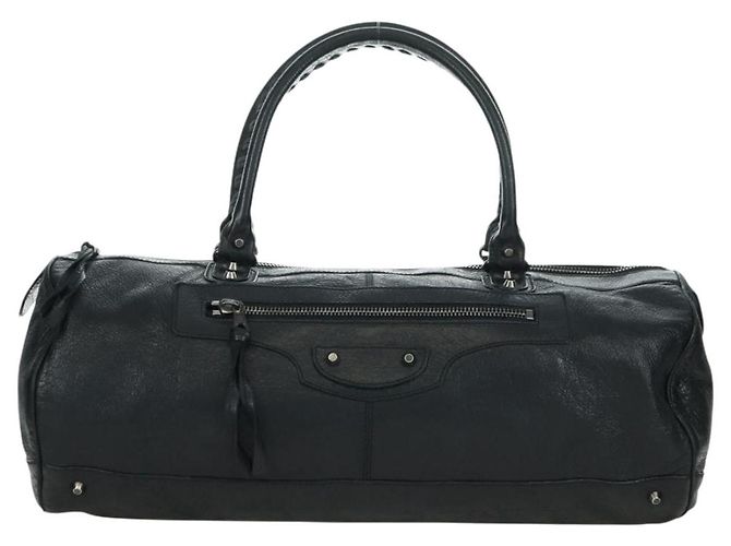BALENCIAGA Borsa a Mano Polo Classica in Pelle Nera 248408 Auth yk20201SAM Nero - vista 2