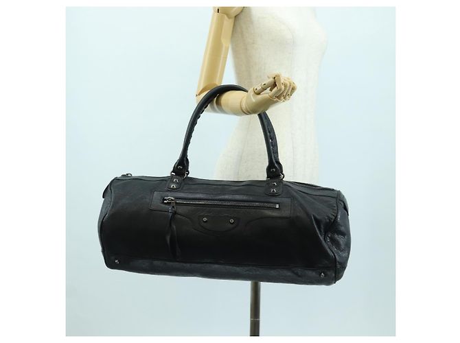 BALENCIAGA Borsa a Mano Polo Classica in Pelle Nera 248408 Auth yk20201SAM Nero - vista 24