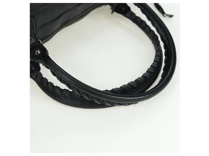 BALENCIAGA Borsa a Mano Polo Classica in Pelle Nera 248408 Auth yk20201SAM Nero - vista 7