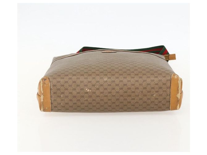 Sac Sherry Line en PVC Beige Micro GG Supreme Web de GUCCI 002 39 0163 Auth 175708 Doré - vue 10