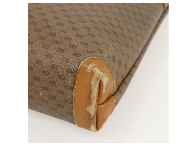 Sac Sherry Line en PVC Beige Micro GG Supreme Web de GUCCI 002 39 0163 Auth 175708 Doré - vue 11