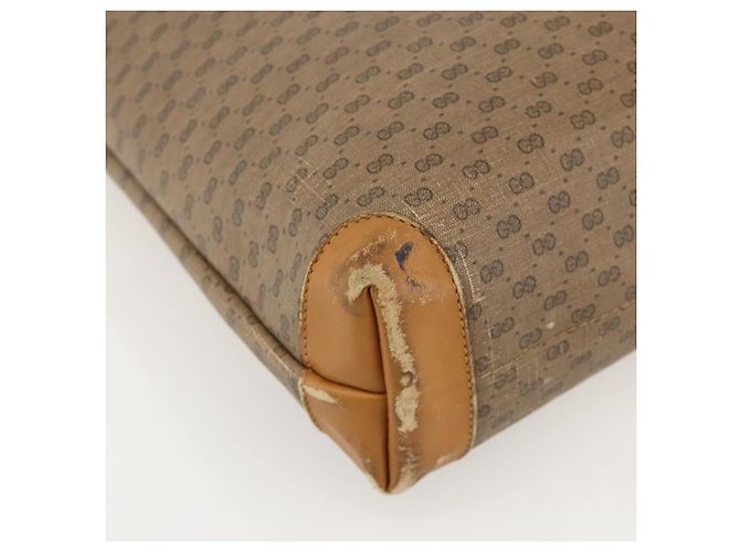 Sac Sherry Line en PVC Beige Micro GG Supreme Web de GUCCI 002 39 0163 Auth 175708 Doré - vue 12