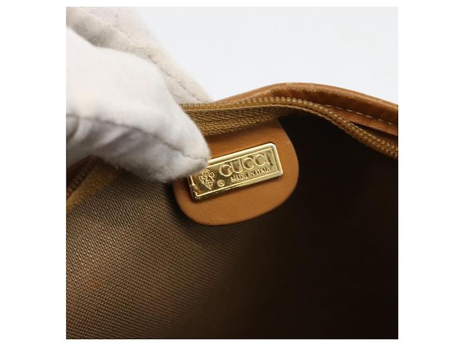 Sac Sherry Line en PVC Beige Micro GG Supreme Web de GUCCI 002 39 0163 Auth 175708 Doré - vue 16