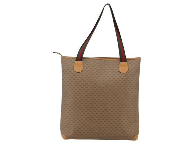Sac Sherry Line en PVC Beige Micro GG Supreme Web de GUCCI 002 39 0163 Auth 175708 Doré - vue 3