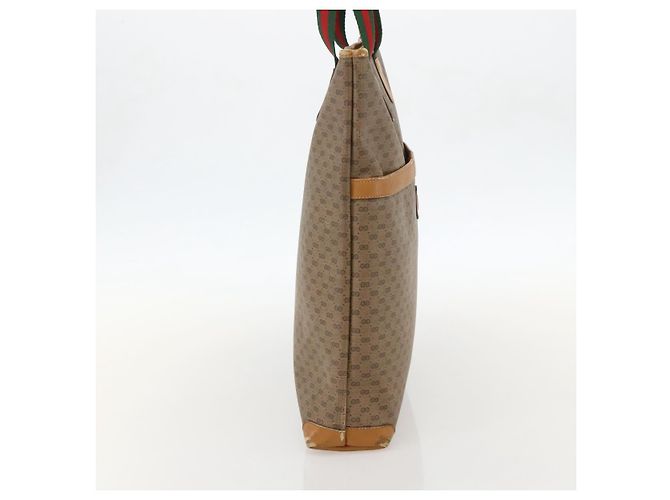 Sac Sherry Line en PVC Beige Micro GG Supreme Web de GUCCI 002 39 0163 Auth 175708 Doré - vue 4
