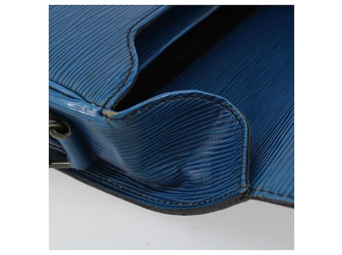 Cartouchiere LOUIS VUITTON Borsa a Spalla Cartouchière MM Epi Blu M52245 LV Auth YKZ1257 - vista 10
