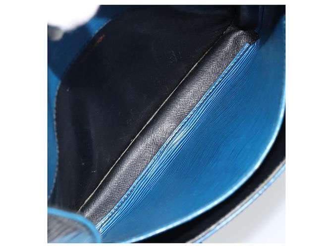 Cartouchiere LOUIS VUITTON Borsa a Spalla Cartouchière MM Epi Blu M52245 LV Auth YKZ1257 - vista 11