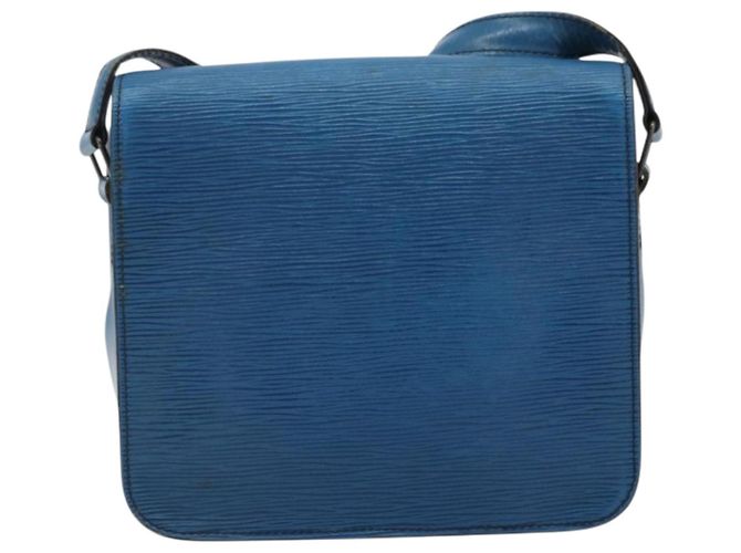 Cartouchiere LOUIS VUITTON Borsa a Spalla Cartouchière MM Epi Blu M52245 LV Auth YKZ1257 - vista 2