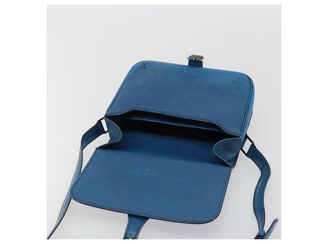 Cartouchiere LOUIS VUITTON Borsa a Spalla Cartouchière MM Epi Blu M52245 LV Auth YKZ1257 - vista 20