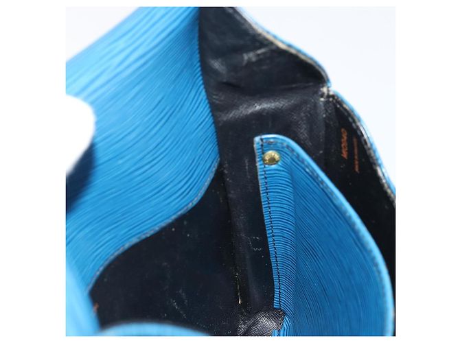 Cartouchiere LOUIS VUITTON Borsa a Spalla Cartouchière MM Epi Blu M52245 LV Auth YKZ1257 - vista 23