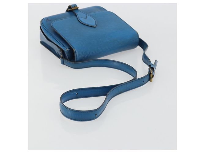 Cartouchiere LOUIS VUITTON Borsa a Spalla Cartouchière MM Epi Blu M52245 LV Auth YKZ1257 - vista 7