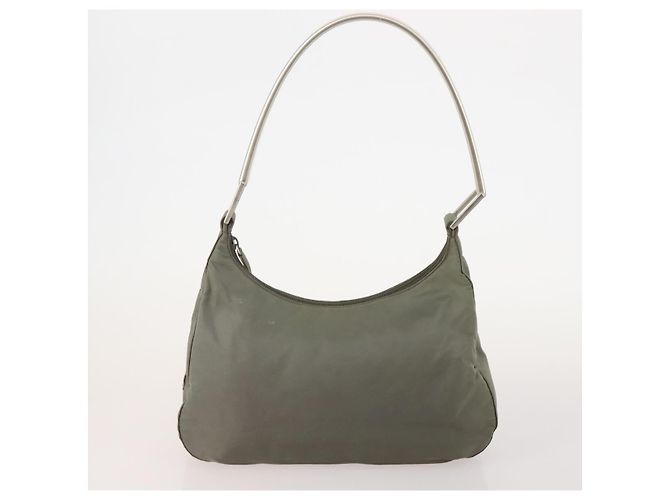 PRADA Borsa a mano in nylon 5 pezzi Beige Verde Auth 174981 - vista 12
