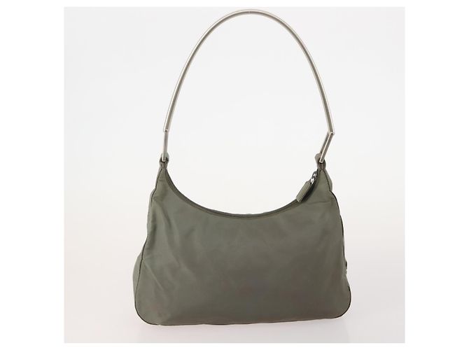 PRADA Borsa a mano in nylon 5 pezzi Beige Verde Auth 174981 - vista 13
