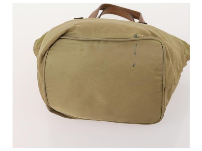 PRADA Borsa a mano in nylon 5 pezzi Beige Verde Auth 174981 - vista 20